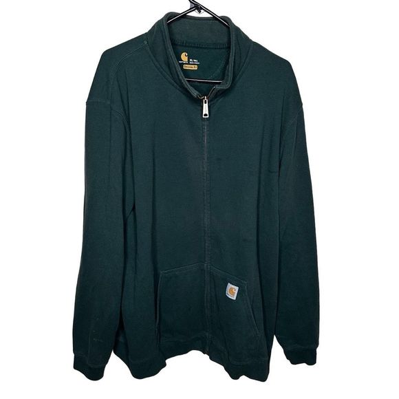 Carhartt Full Zip Pine Green Sweatshirt XL Tall - Picture 1 of 2